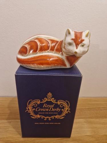 Royal crown derby red fox - royal, gold