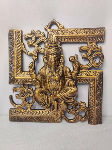 Aluminum ganesh wall - om,