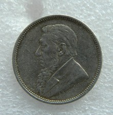 1897 SOUTH AFRICAN REPUBLIC SILVER 2 SHILLINGS COIN.