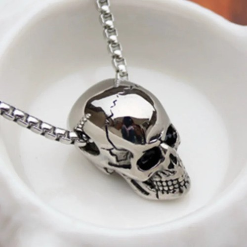 Men gothic skull - skull, pendant