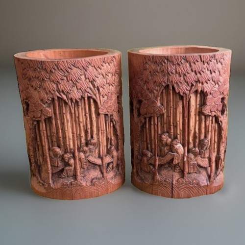 Antique chinese carved bamboo - antique,