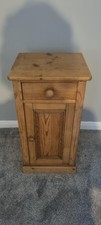 Fabulous solid pitch pine antique cabinet cupboard with top drawer, middle shelf