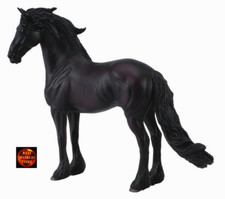 Black Friesian Stallion Horse