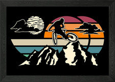 Cool BMX Bike Boy Framed Wall