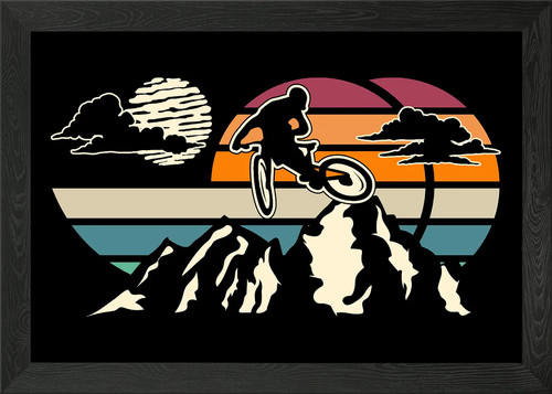 Cool bmx bike boy framed - bike, wall