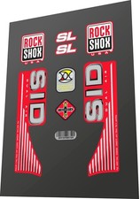 Rock Shox Sid SL 2002 fork decal set in red