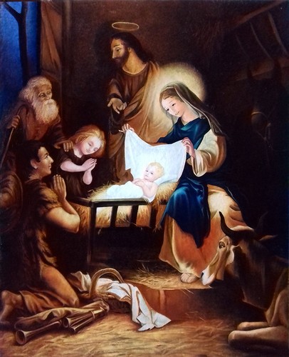 Nativity old master study - old,