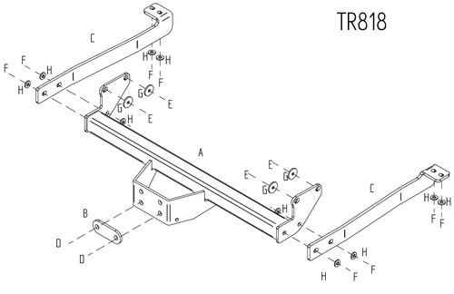 Towtrust fixed flange towbar - towtrust,