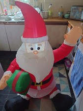 4ft Inflatable Santa with Led Lights Does Have Some Weather Marks Christmas