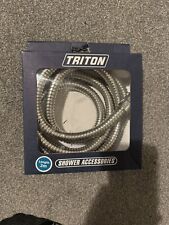 Triton Shower Hose, 2 Meter, Stainless Steel Anti-Twist Chrome