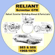 Reliant Scimitar Workshop Manual & Parts Lists SE5 & SE6 1968-1979