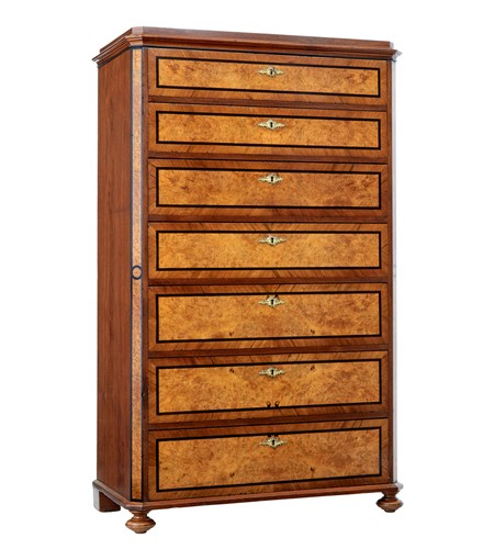 19th century burr walnut tall - walnut,