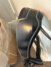 Horse Bridle Brown Full Size – Padded Crystal Browband, Flash Noseband, Gold