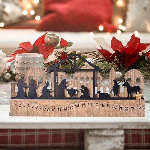 Wooden nativity advent - wooden,
