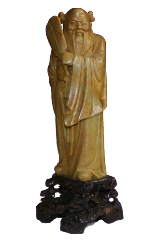 Vintage chinese carved stone - carved,