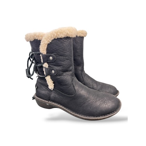 Ugg simmens black leather - black,