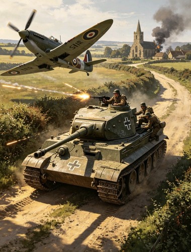 Ww2 spitfire atacking german - spitfire, a