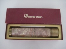 SILVER DEER LTD WORKING KALEIDOSCOPE 10 inch x 2 inch BRASS COFFEE TABLE CURIO