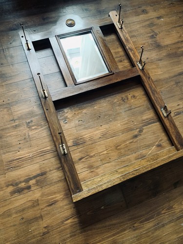 Antique vintage solid oak wall - vintage,