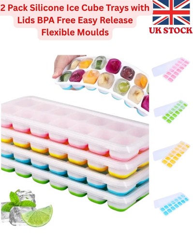 Pack silicone ice cube trays - 2,