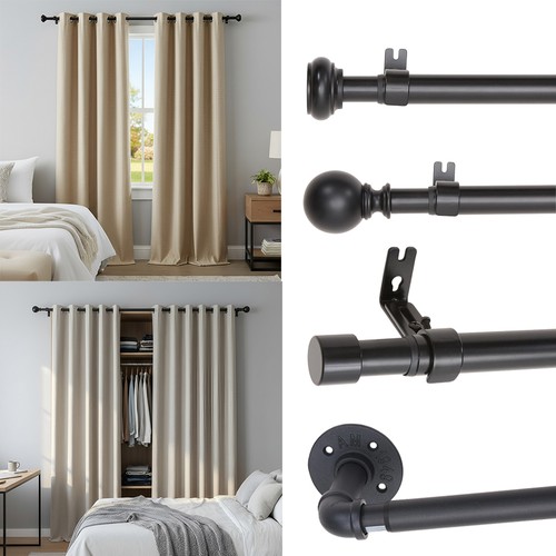 Extendable curtain poles - extendable, with