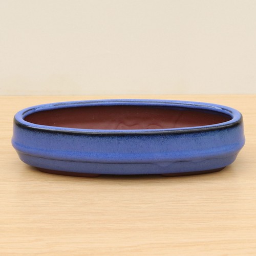Inch blue glazed shallow - inch,