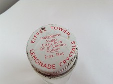 Vintage Empty Glass Eiffel Tower Lemonade crystals bottle