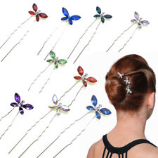 Crystal Hair Pins Butterfly Wedding Bridesmaid Bridal Accessories Pin Diamante 