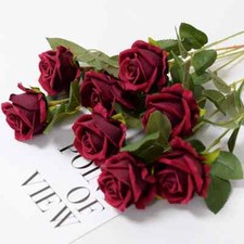 Artificial Roses Realistic Fake Flowers Wedding Romantic Valentines Home Decor