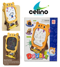 Kids Double Sided Easel Writing Drawing Chalk Standing Board Doodle Graffiti