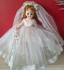 Madam Alexander 32cm Tall 1960s Bride Doll with Under Garments Stockings Shoes.