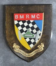 Vintage BMRMC British Motor Racing Marshals Club Wall Plaque