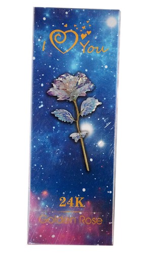24k golden rose galaxy flower - golden,
