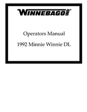 Winnebago 1992 Minnie Winnie DL Itasca Motor Home Owners Manual User Guide Coil 