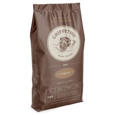 Griffiths' Original Beef Dry Adult Dog Food, Wheat-Free, Natural 37% Beef - 15Kg
