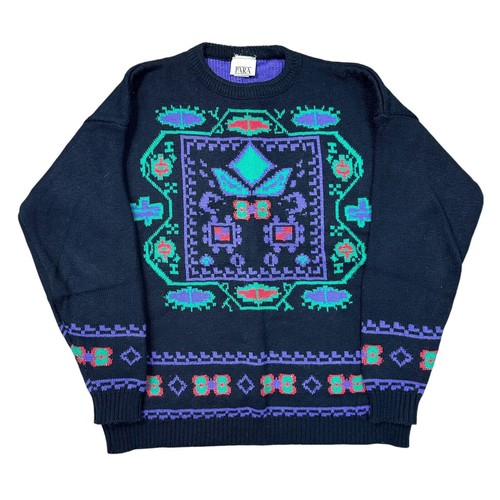 Vintage knit jumper - jumper, abstract