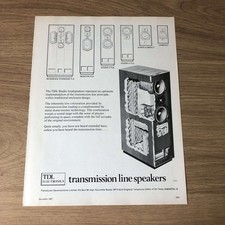 GRAM55 MAGAZINE ADVERT 11X8 TDL STUDIO 3 TRANSMISSION LINE SPEAKER
