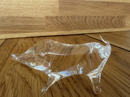 Crystal glass pig - pig, art