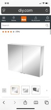 B&Q Imandra Bathroom Mirror Cabinet 900H x 800W x 15D New With Box