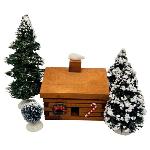 Christmas village wooden log - christmas,