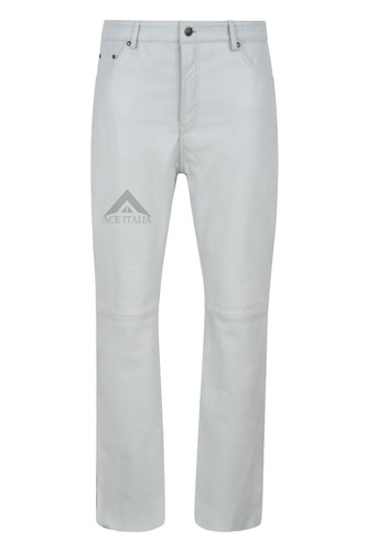 Mens leather pants biker - pants,