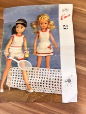 Vintage Sindy Doll - Emu Tennis Knitting Pattern