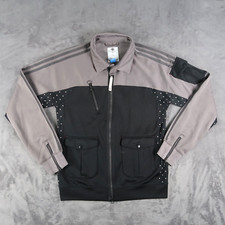 Adidas OBYO KZK Kazuki Black Gray Mens Zip Front Track Jacket Size S Small