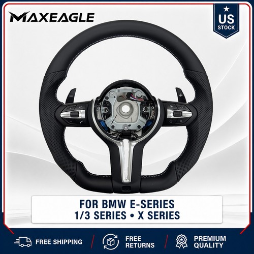 Sport style leather steering - m,
