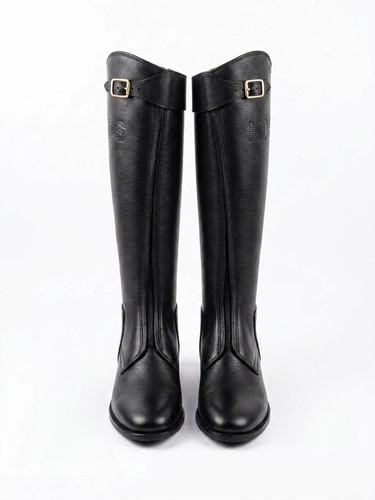 Mens black leather tall riding - mens,