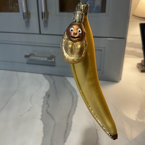 Vintage monkey banana glass - vintage,