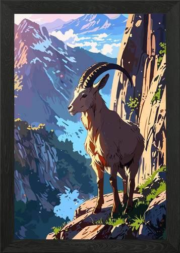 Mountain goat alpine - mountain, in