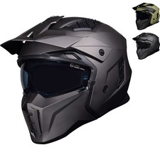 Street Fighter Open Face Motorcycle Helmet by Black With Inner Sun Visor