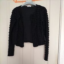 Ladies Edge To Edge shrug. New Look. Size10. Black. Sheer with Frill detail. 
