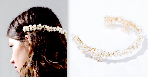 Zara gold headband tiara - gold,